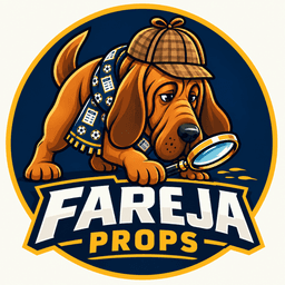 Mascote Fareja: um bloodhound farejador com lupa